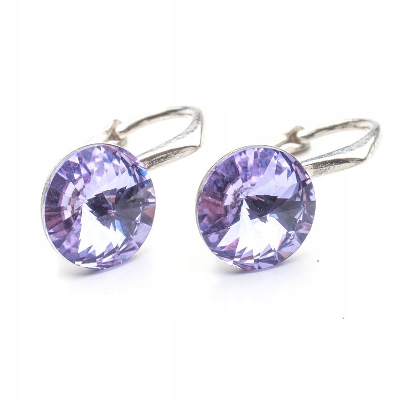 

Srebrne kolczyki 925 z kr. Swarovski Rivoli 8 Vio
