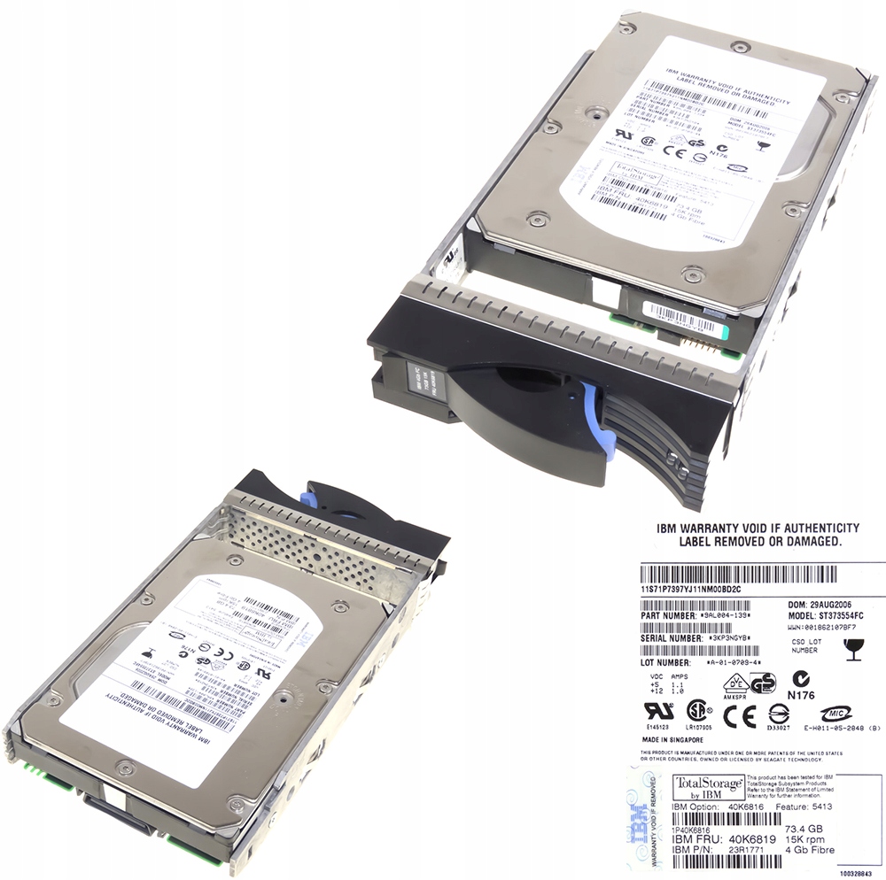 

Ibm 23R1771 40K6819 73GB Fc 15K 3.5'' ST373554FC