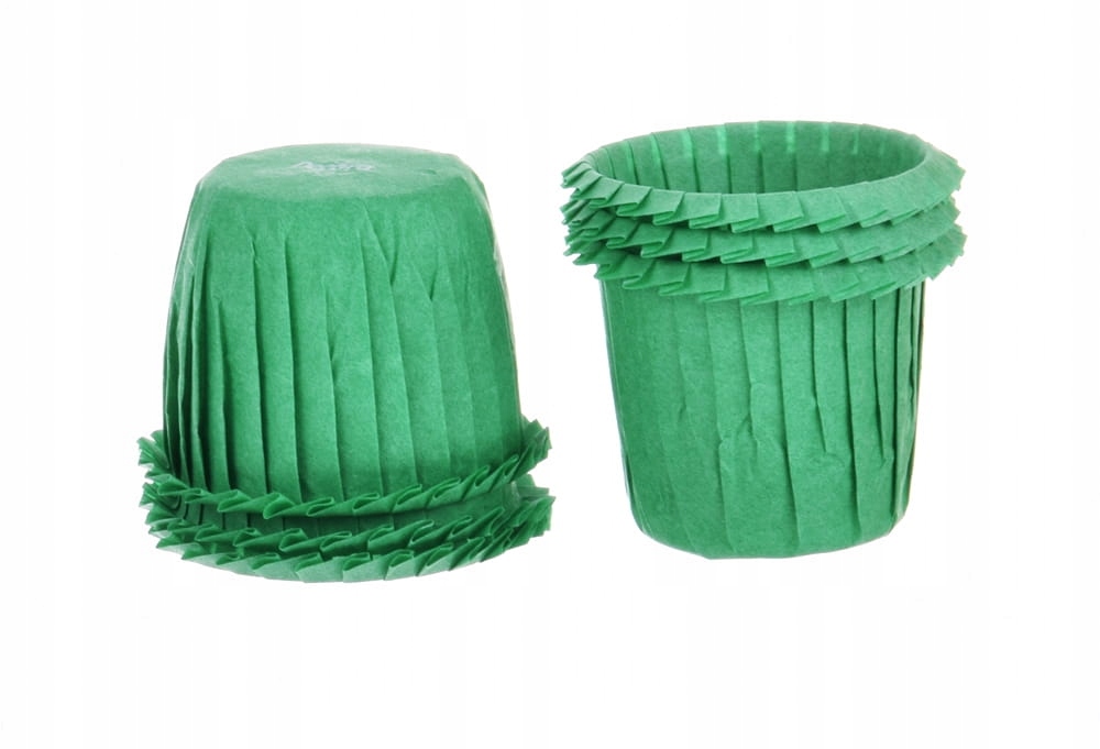 

Mini papilotki marszczone Zielone 30x35mm 35szt D