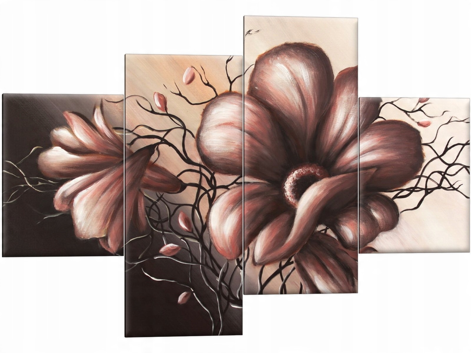 

Obraz Dalie Tryptyk 120x80 Obrazy Kwiaty