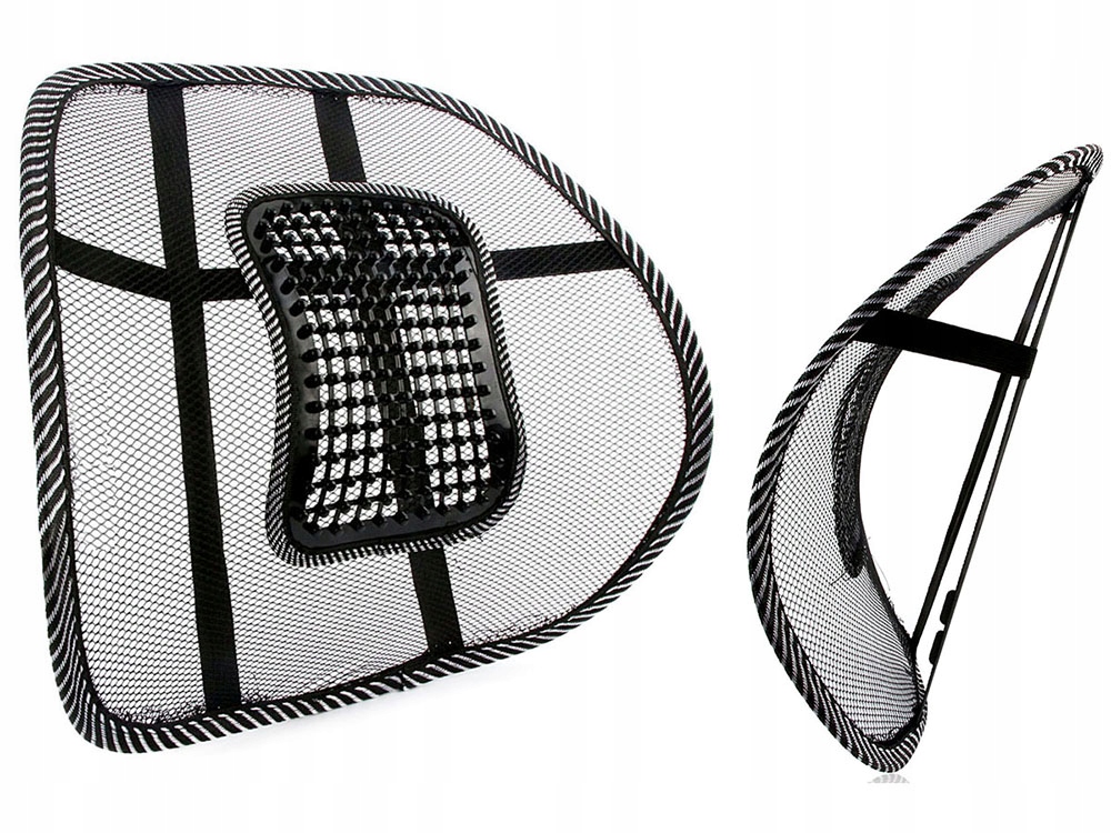 PODKŁADKA PODPÓRKA POD PLECY Z MASAŻEREM NA FOTEL KRZESŁO SOLIDNA