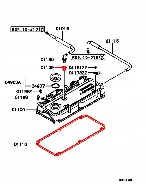 MITSUBISHI SPACE RUNNER 99 USZCZELKA POKRYWY 2 0i Car type Passenger cars