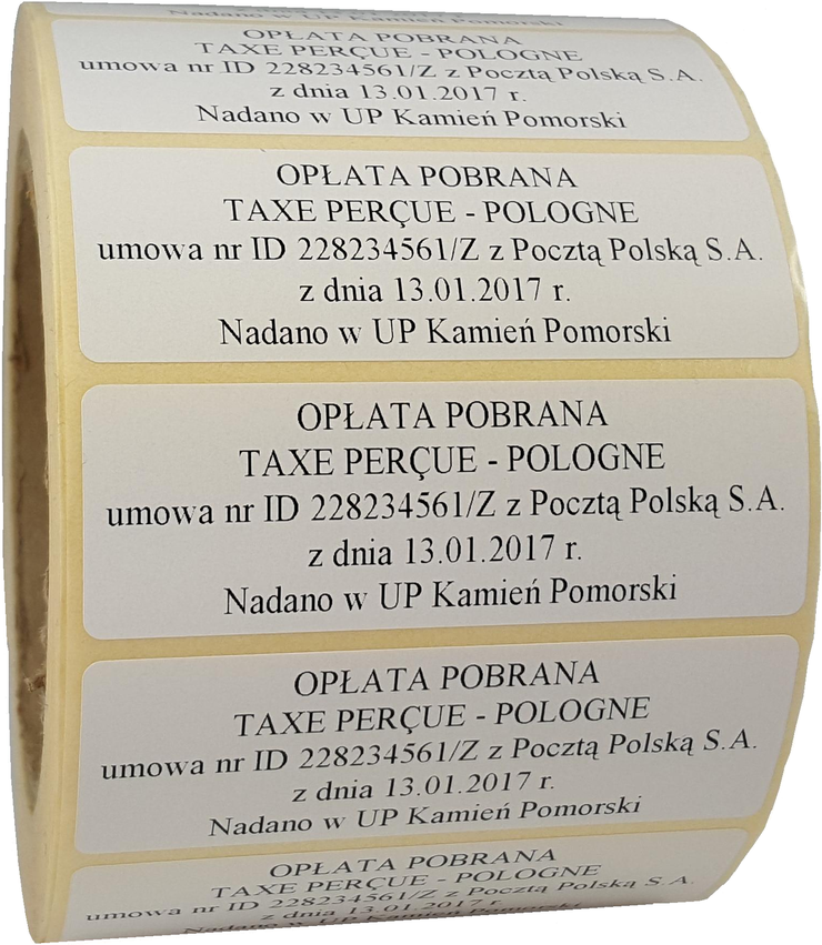 

samoprzylepne nalepki naklejki etykiety 75x25 kody