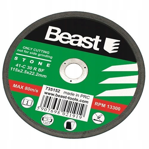 

Beast Tarcza Tnąca Do Betonu Kamienia 115x2.5mm