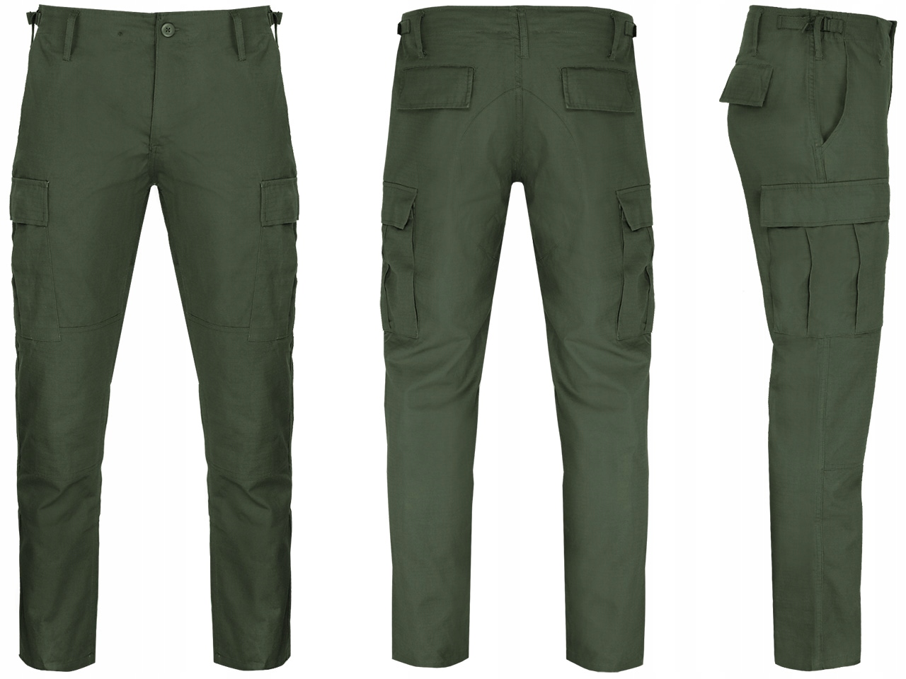 

Spodnie Wojskowe Bdu Slim Fit RipStop Oliv XL