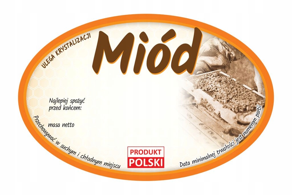 

Etykiety na Miód Uniwersalna (100szt) wzór E371