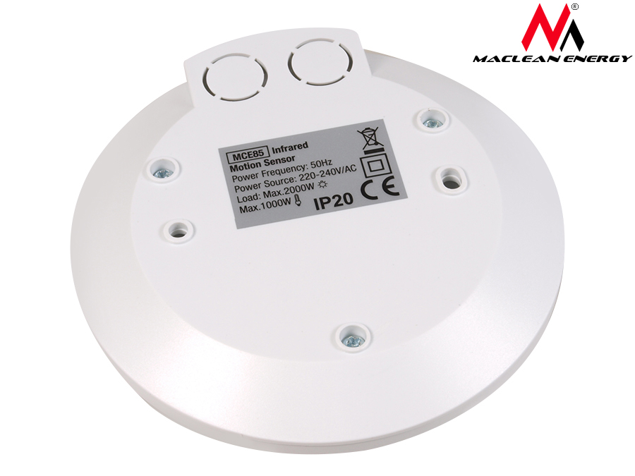 PŁASKI SUFITOWY CZUJNIK 360st. CZUJKA RUCHU do LED Marka Maclean