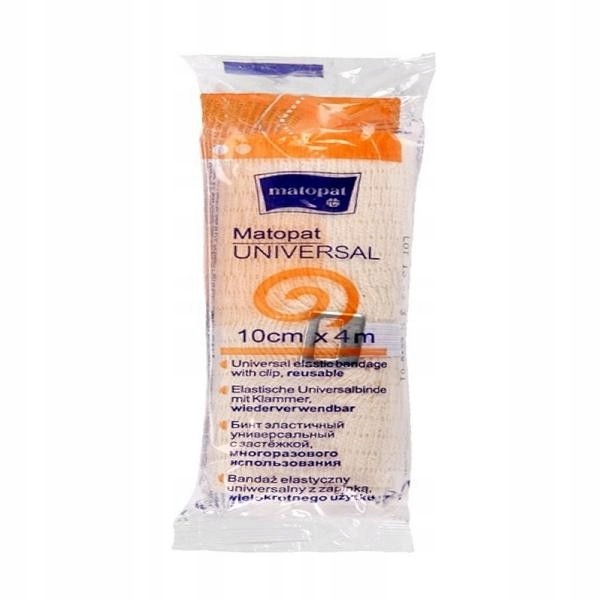 

Bandaż elastyczny, uniwersalny 10cm 4m niejałowy