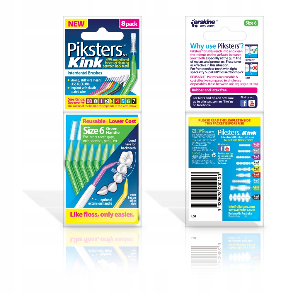 

Piksters Kink szcz. międzyzębowe 8szt Size6