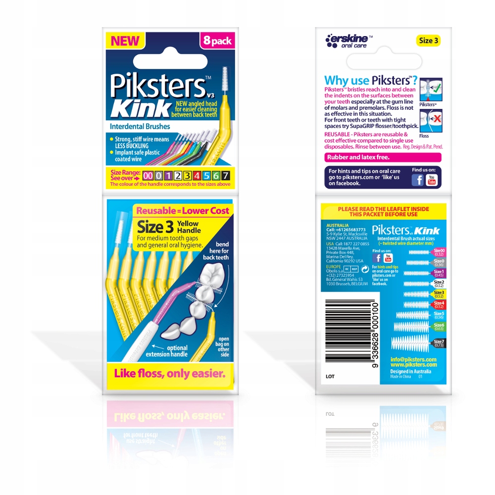 

Piksters Kink szcz. międzyzębowe 8szt Size3