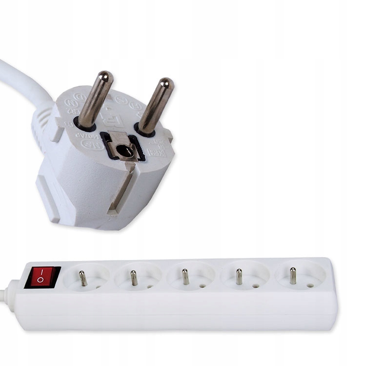 

Przedłużacz mieszkaniowy 5 gniazd 3m wyłącznik