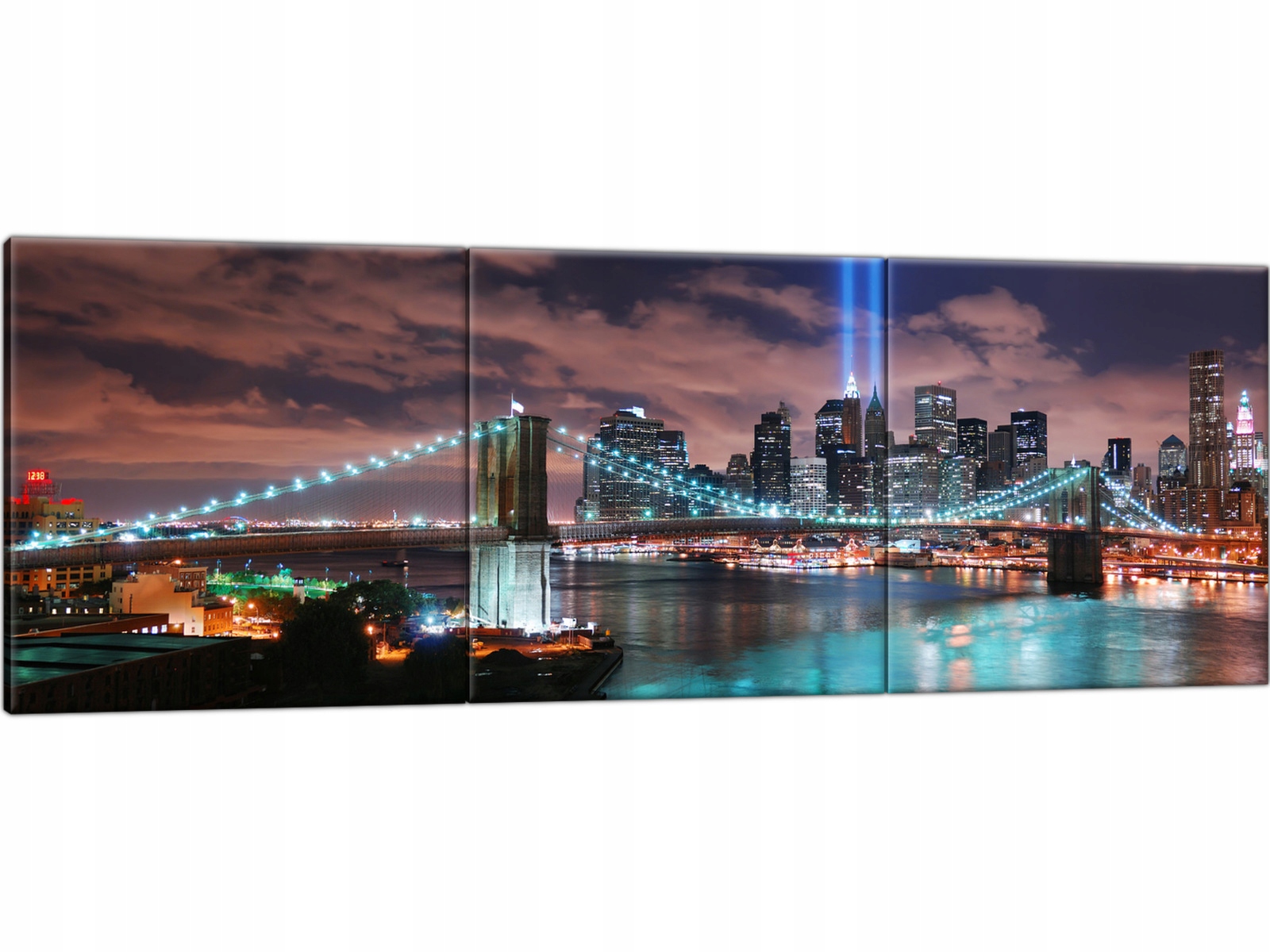 

Panorama Manhattanu Miasta Obraz 150x50 Tryptyk