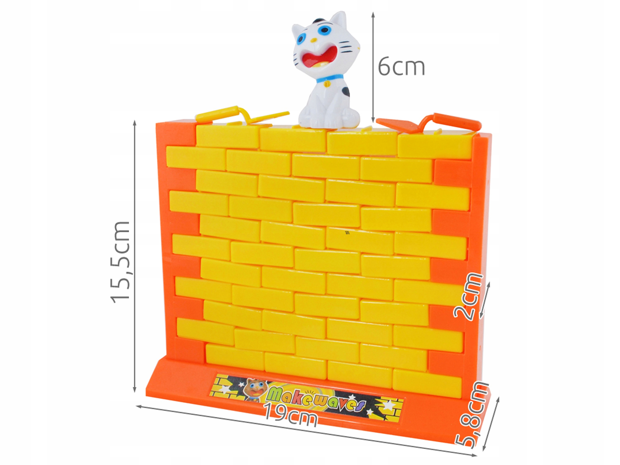 GRA SPADAJĄCE CEGŁY ZBUDUJ MUR ŚCIANA KOTEK Typ Podstawa