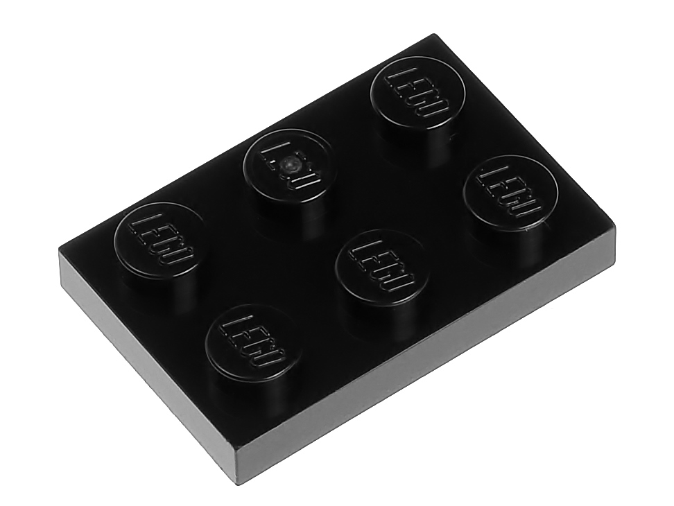 

Lego Płytka zwykła 2x3 3021 czarna 2 szt.