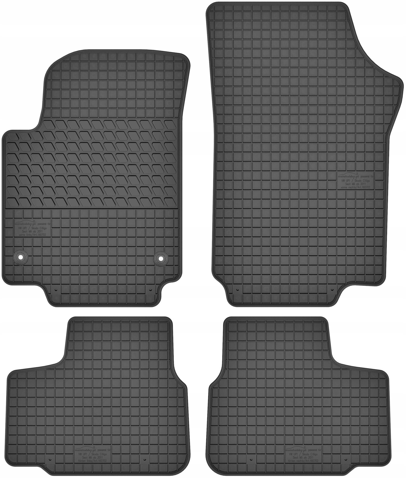 

Volkswagen Up! (2011-) Wycieraczki Gumowe Miarowe