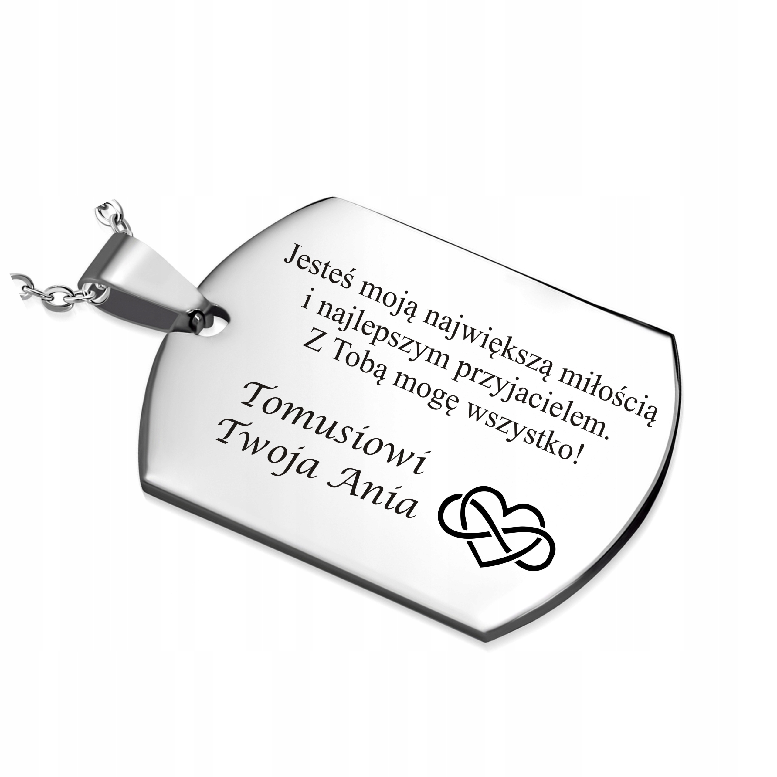 

Nieśmiertelnik Zawieszka z Twoim Grawerem Prezent