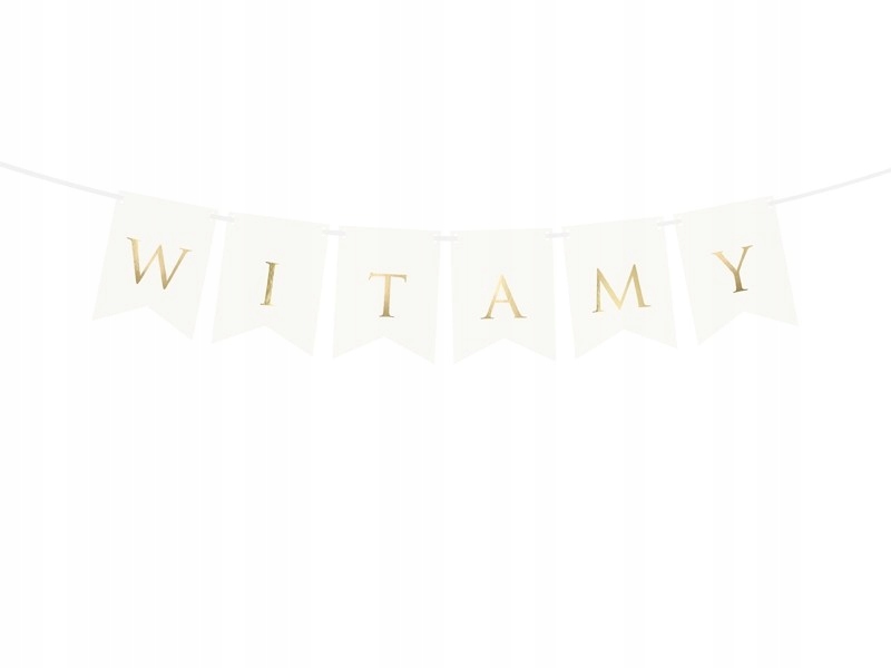 

Baner Witamy, złoty napis