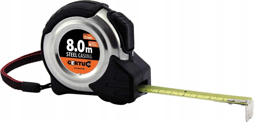 

Miara miarka zwijana Stalowa metówka 8 m x 25 mm