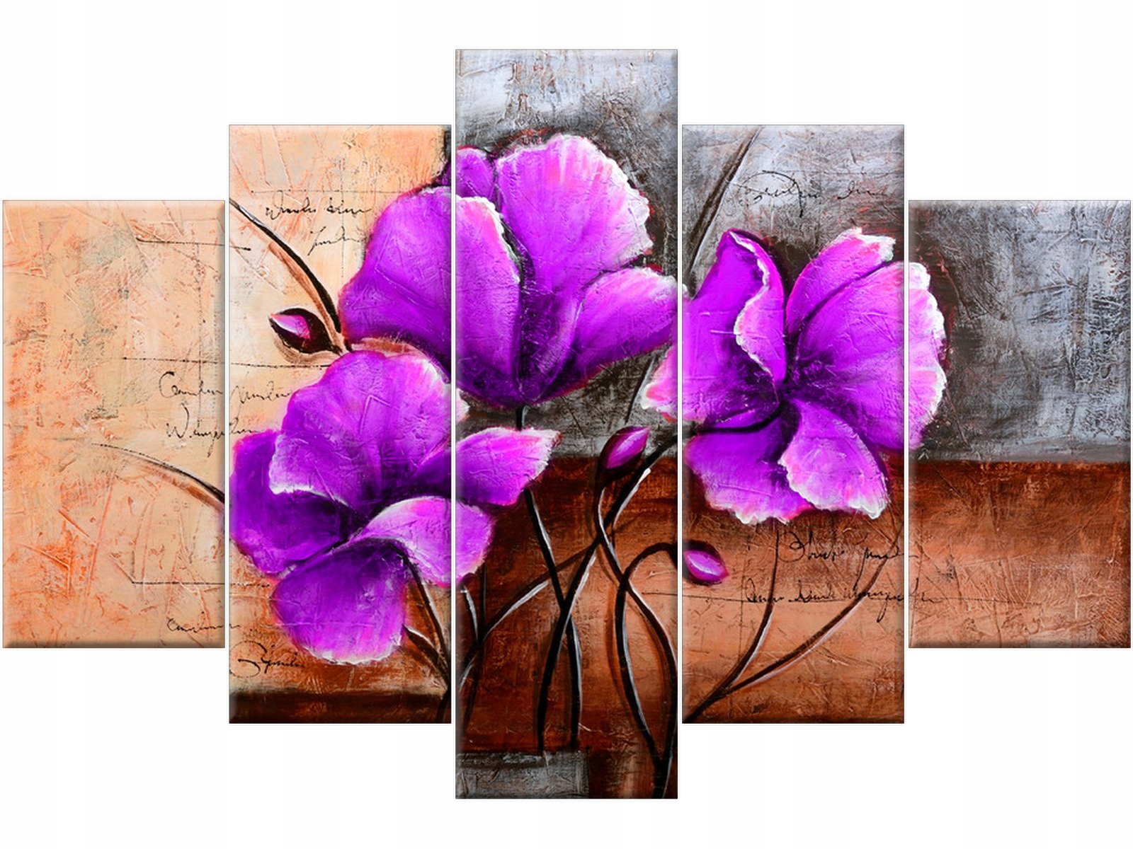 

Tryptyk Maki Abstrakcja Kwiaty 150x100 Obraz