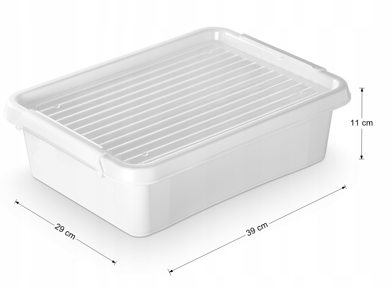 Plastikowy pojemnik 8,5 l z pokrywą pudełko organizer do przechowywania