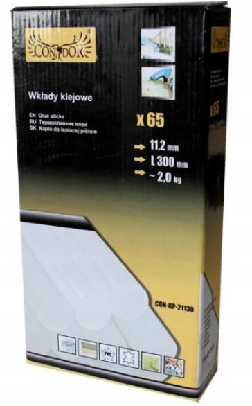 

Wkłady Klejowe Klej W Laskach 11,2 x 300 mm 65szt