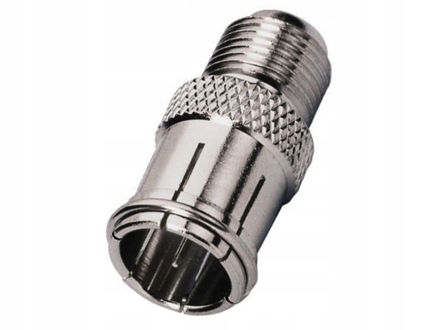 

Monacor Przejściówka gniazdo F na wtyk F slide on