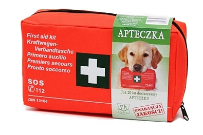 

Apteczka Samochodowa Cała Europa + Ustnik DIN13164