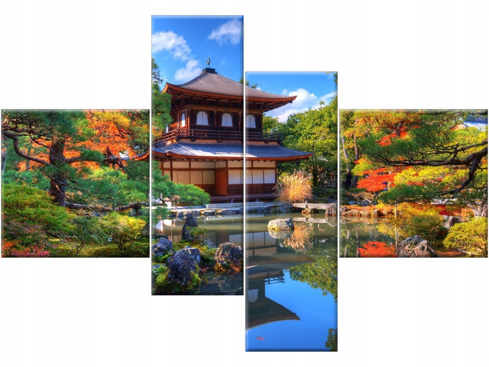 

Japonia Chiny Azja 130x90 Chata Obraz Tryptyk