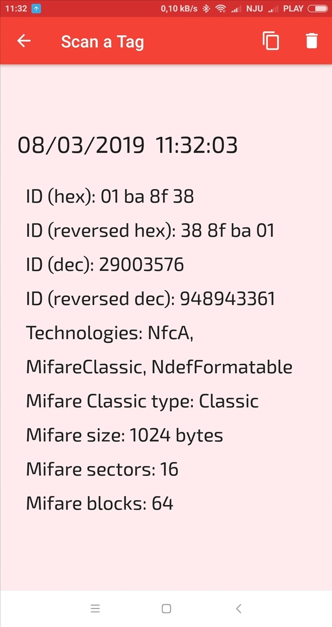 Kopiowanie kart RFID 125 KHz UNIQUE -bez wysyłania Model MIFARE