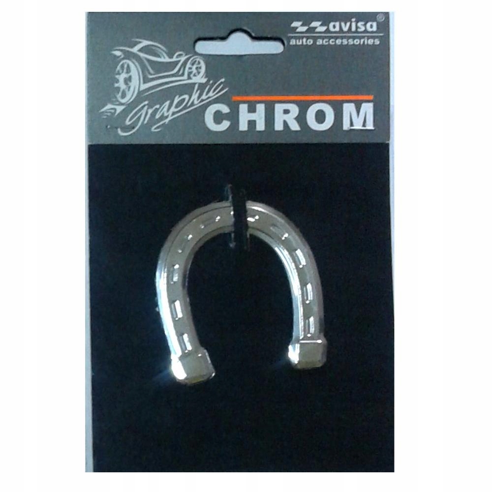 

Naklejka Nalepka Podkowa Chrom Alu