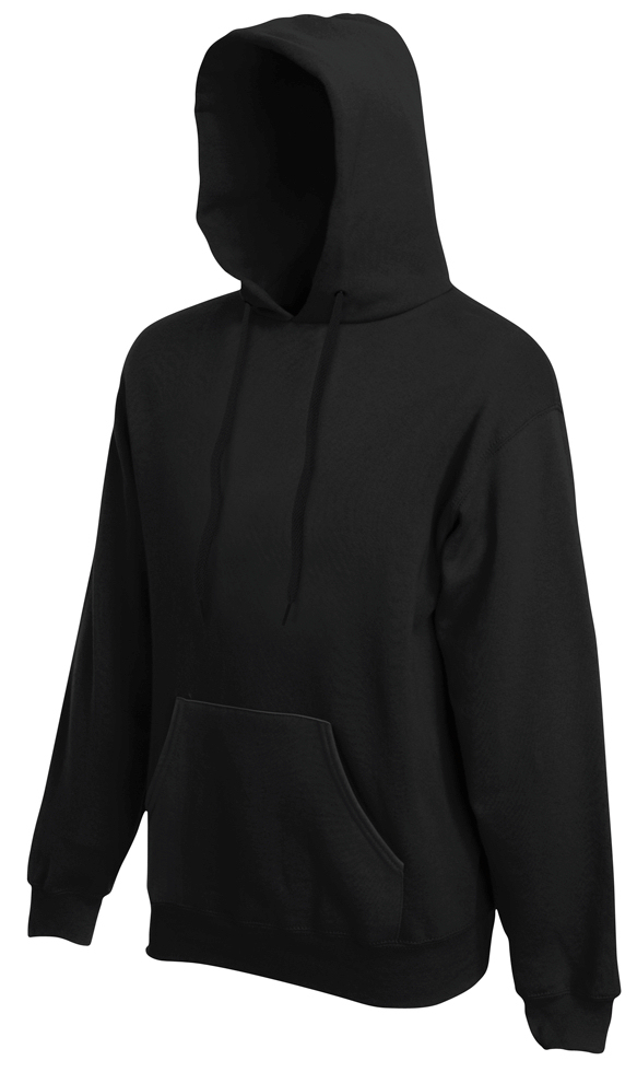 FRUIT OF THE LOOM BLUZA z KAPTUREM Hooded Black XL Rozmiar XL