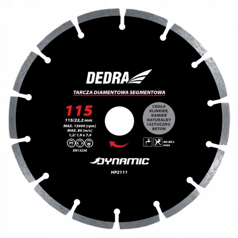 

Dedra Tarcza Segmentowa Dynamic 230*22,2 HP2116