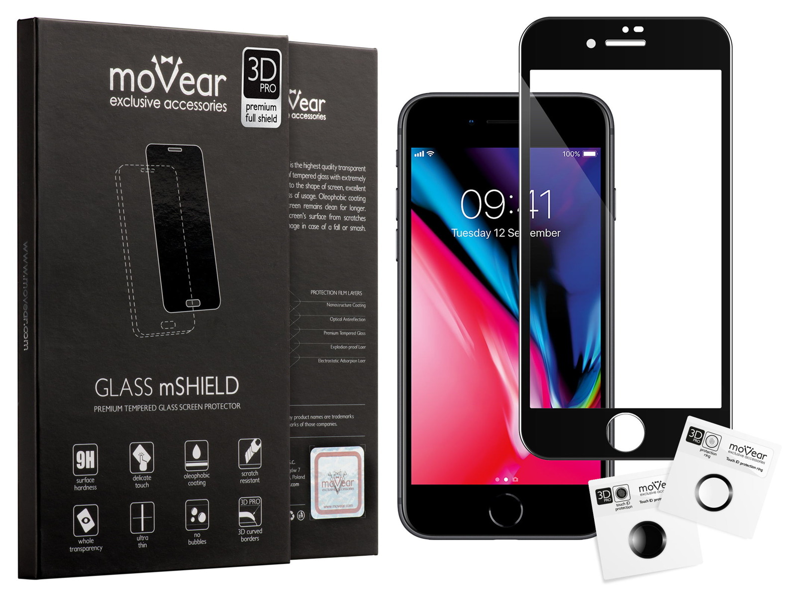 

Szkło Hartowane Cały Ekran iPhone 8 4.7