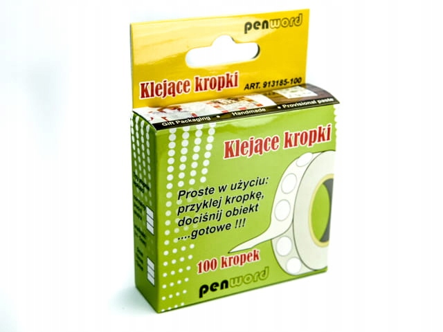 

Kropki klejące 10 mm 100 sztuk Mocne bezbarwne