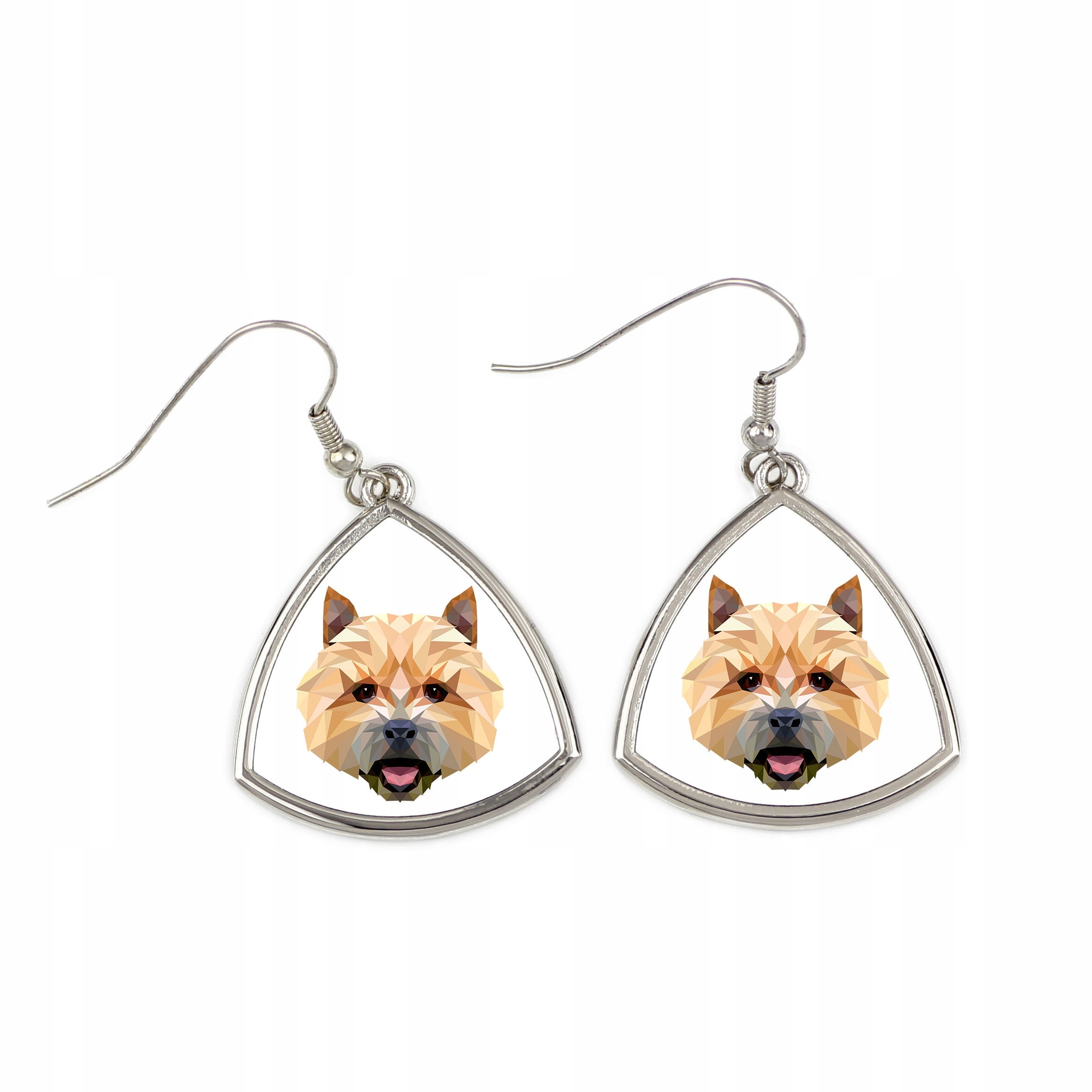 

Norwich Terrier Kolczyki, pies geometryczny