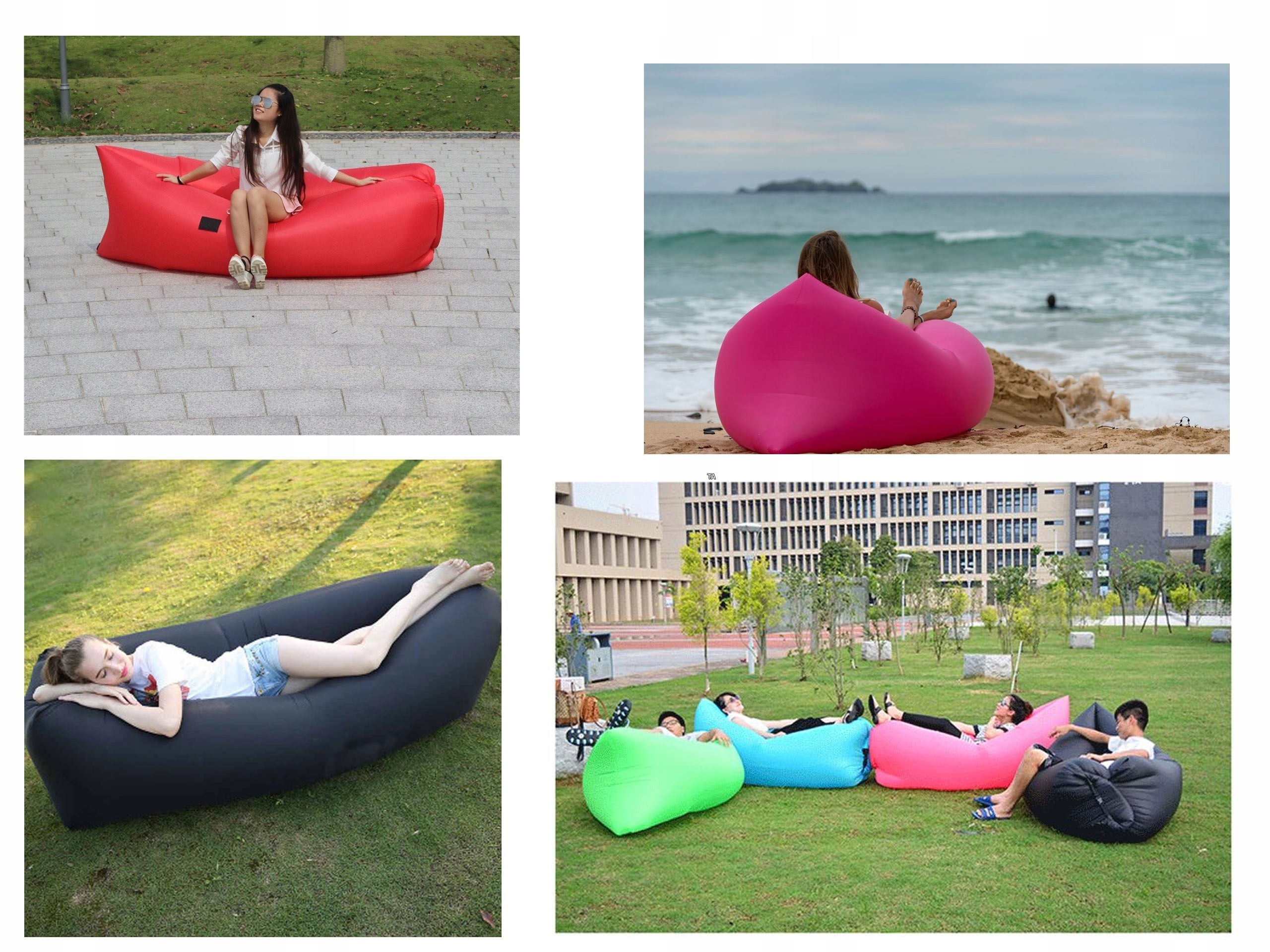 LAZY BAG MATERAC LEŻAK PLAŻOWY NA POWIETRZE RED Kod producenta TUR-LBAG-RED