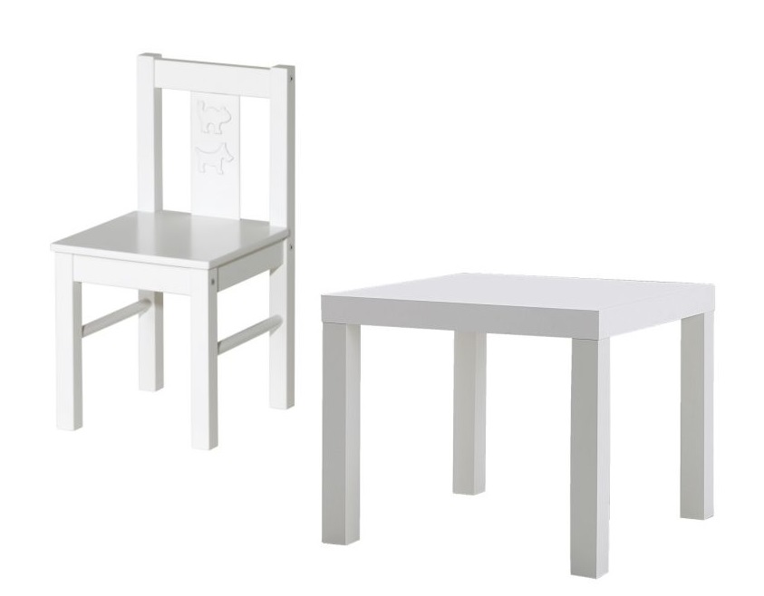 

Ikea Zestaw Stolik Lack 1 x Krzesełko Kritter