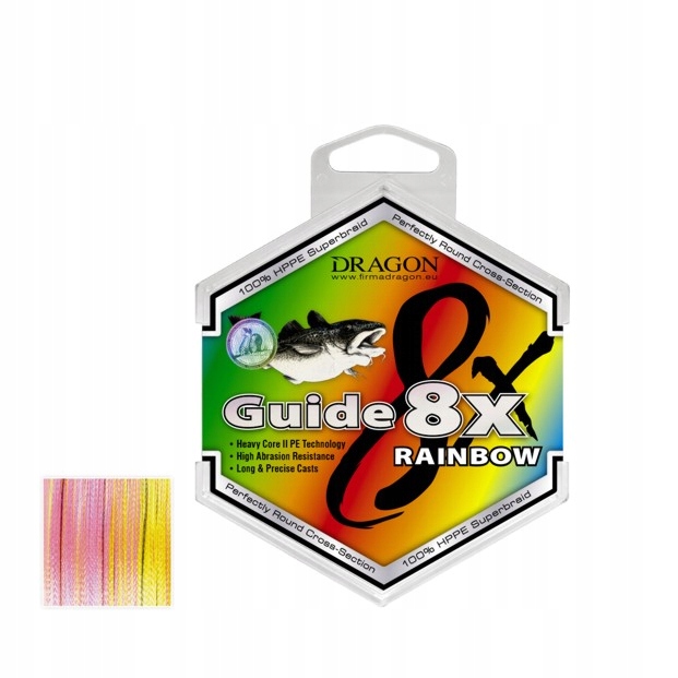 Plecionka DRAGON GUIDE 8X RAINBOW