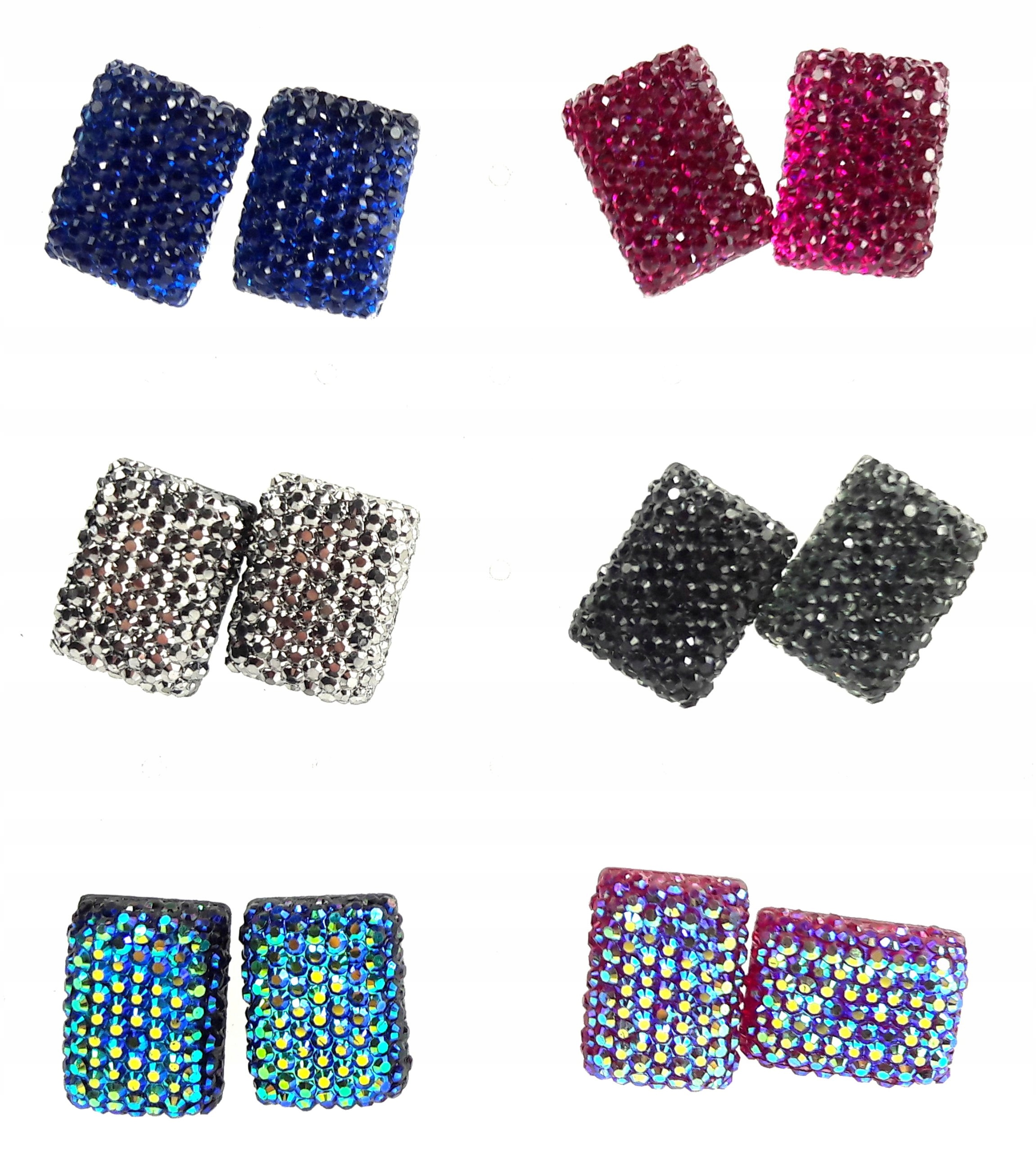 

Zestaw kolczyków 6 par geometryczne prostokąty