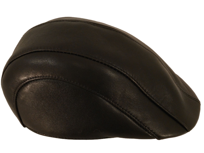 CZAPKA SKÓRZANA MĘSKA CZARNA KASZKIET 60 NOWOŚĆ N1