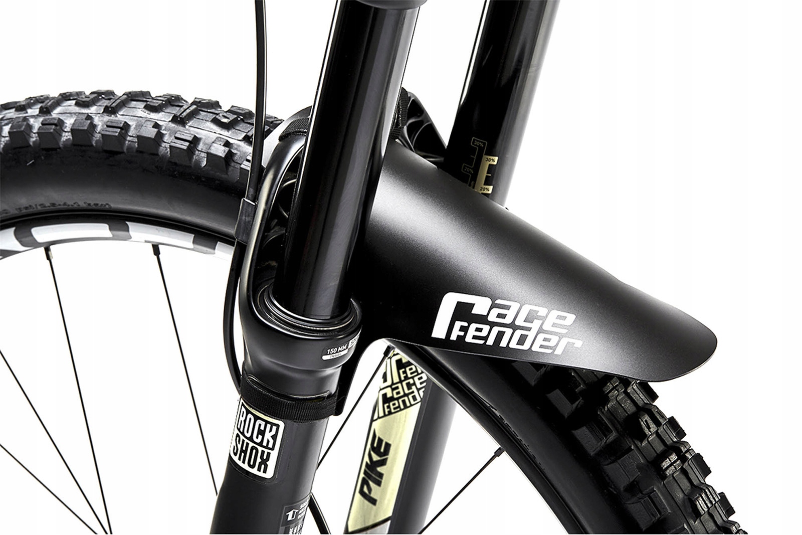 Błotnik RACE FENDER Classic Rzep - Czarny/Biały