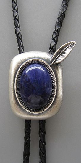 Bolo kravata country western postříbřená plessite pletenina přírodní kůže