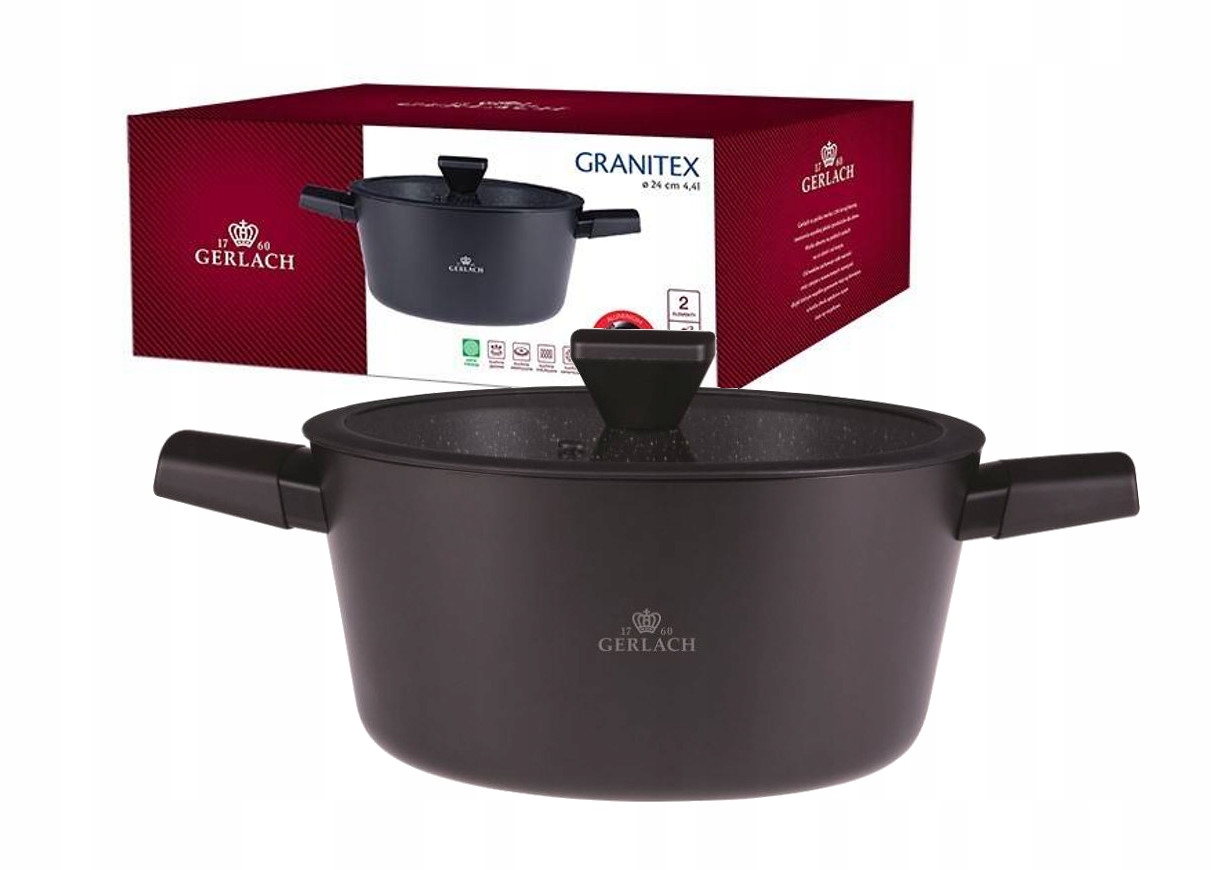 

Garnek alum. Granitex 24cm Ilag Xera z pokrywką
