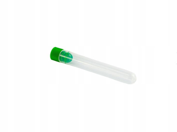 

Probówka Pp 12x75 mm z korkiem zielony 50 szt.