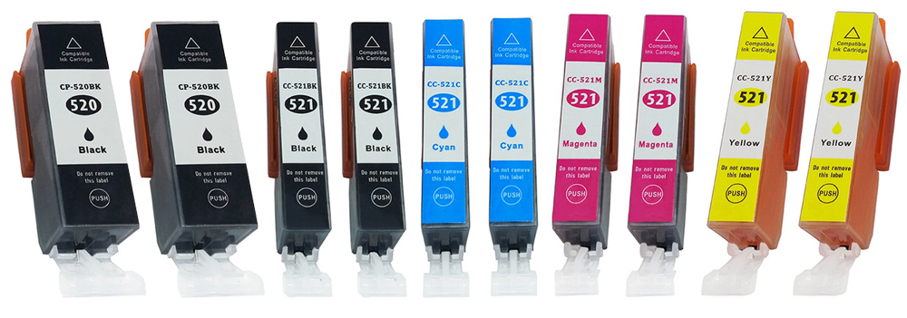 

10x Tusze Do Drukarki Canon Pixma MP550 MP620 Chip