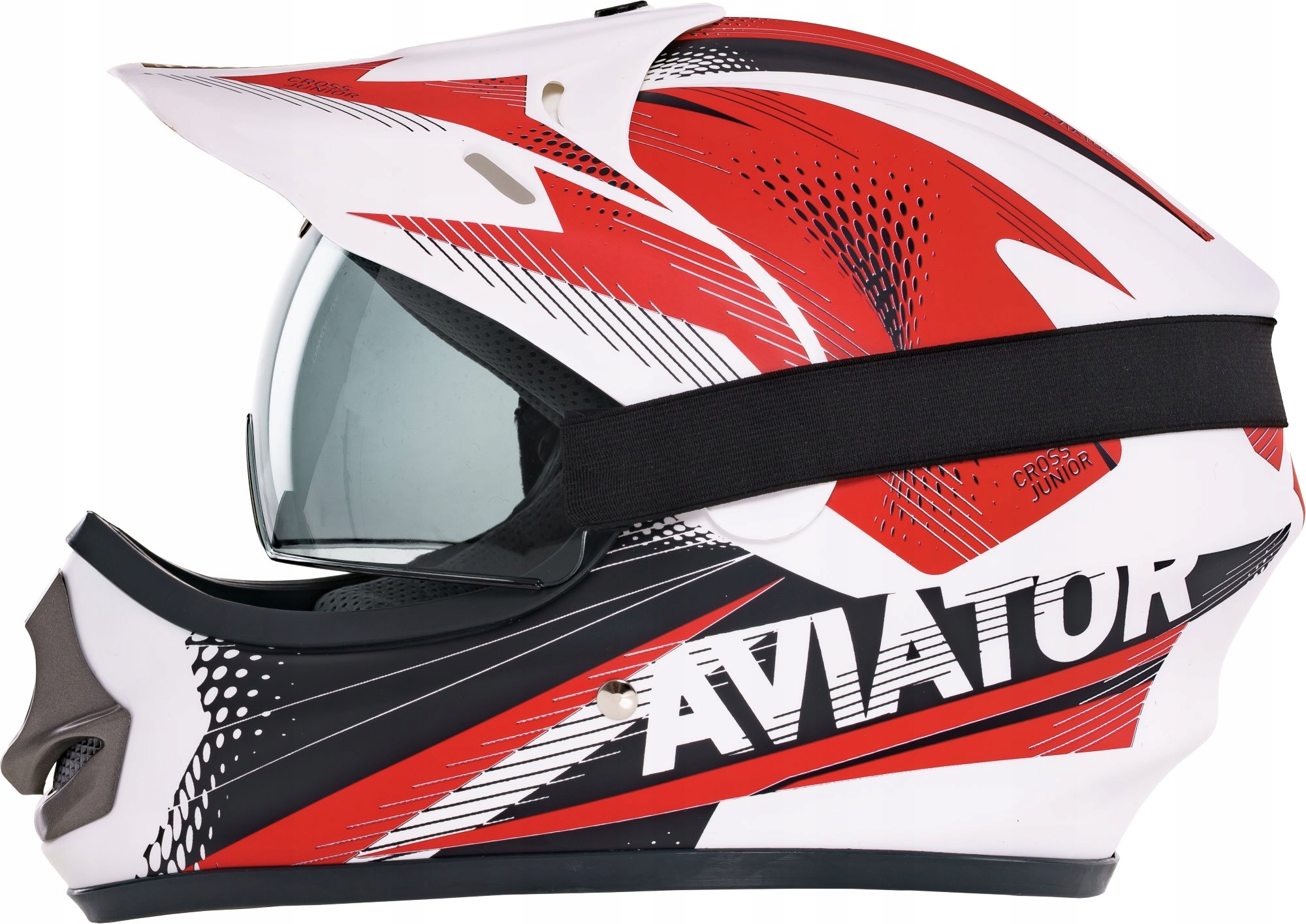 KASK CROSSOWY DZIECIĘCY ENDURO MOTOR GOGLE BLENDA