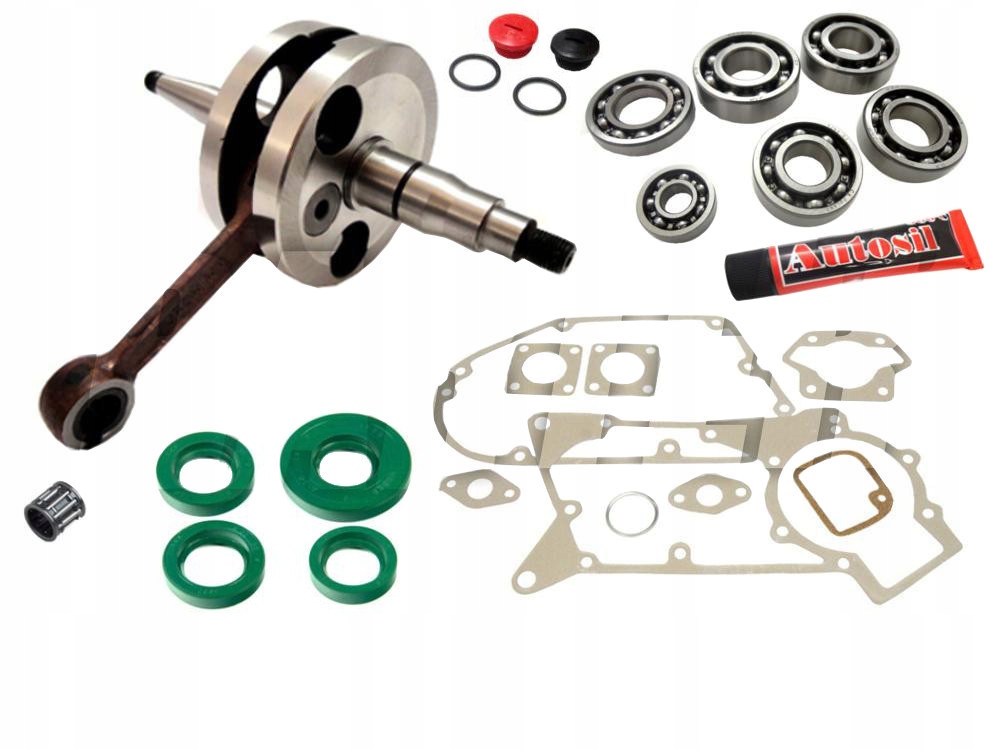 WAŁ ŁOŻYSKA USZCZELKI SILIKON SIMSON S51 SR50