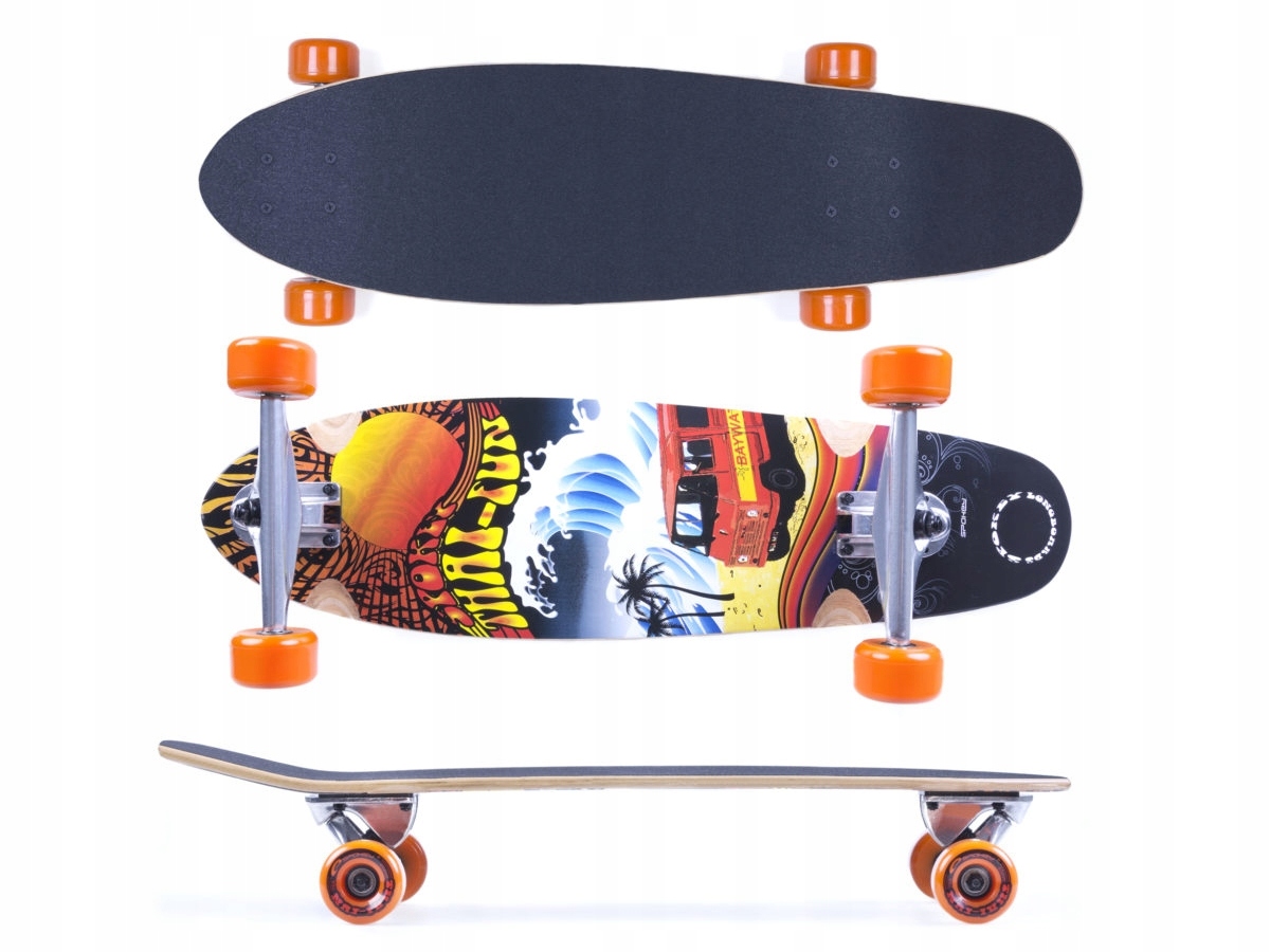 Deskorolka antypoślizgowa zwiększająca kontole jazdy longboard Thai-Fun Szerokość decku 20 cm