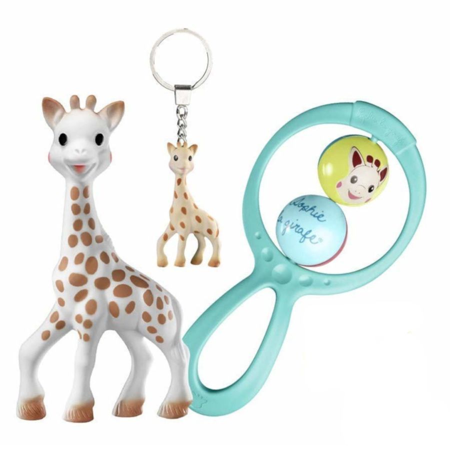 Gryzak z grzechotką Sophie La Girafe kauczuk beżowy