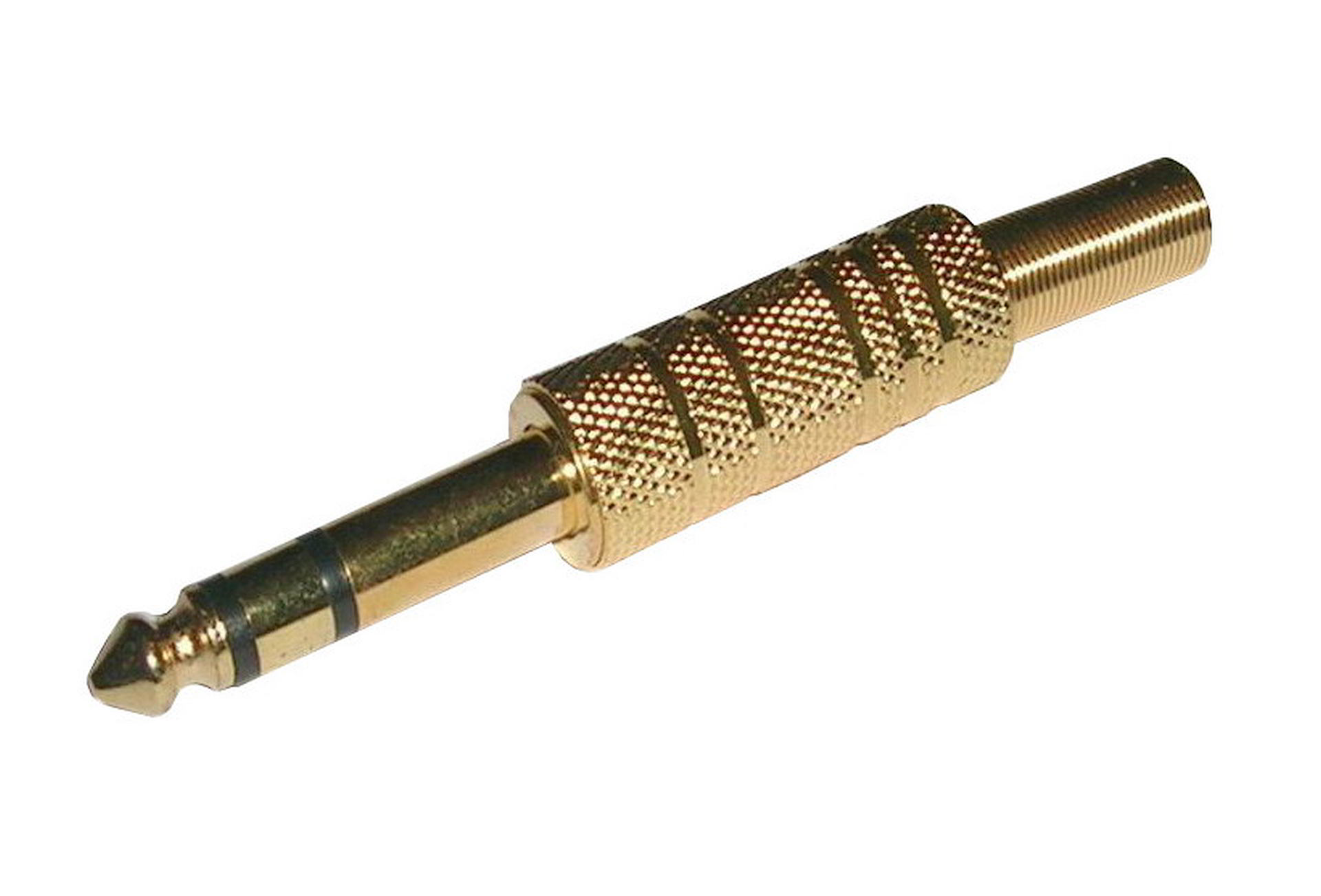 

Wtyk Jack 6,3mm męski stereo z odgiętką złoty